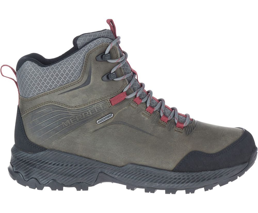 Merrell Vandrestøvler Herre - Forestbound Mid Waterproof - Olivengrøn/Sort - PKA029738